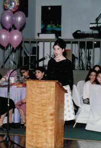 Daphna Weinstock gives her Bat Mitzvah speech. Her mom says she nailed it.